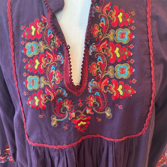 Purple embroidered tunic - Picture 4 of 4